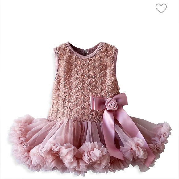 Olivia Rose - Rosette Tutu Dress Size 3/6 months (w/ 2 pairs sockettes) - Picture 1 of 7